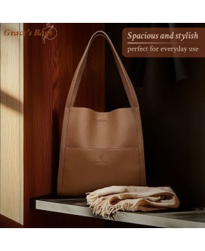 Grace’s Soft Serenity - Luxurious Leather Tote for the Modern Woman