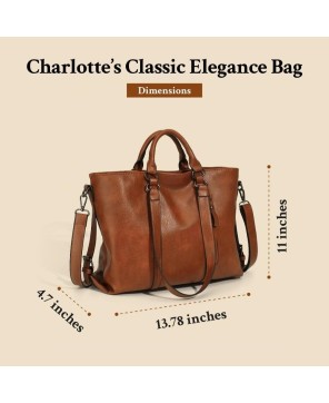 Charlotte’s Classic Elegance - Premium Faux Leather Tote Bag