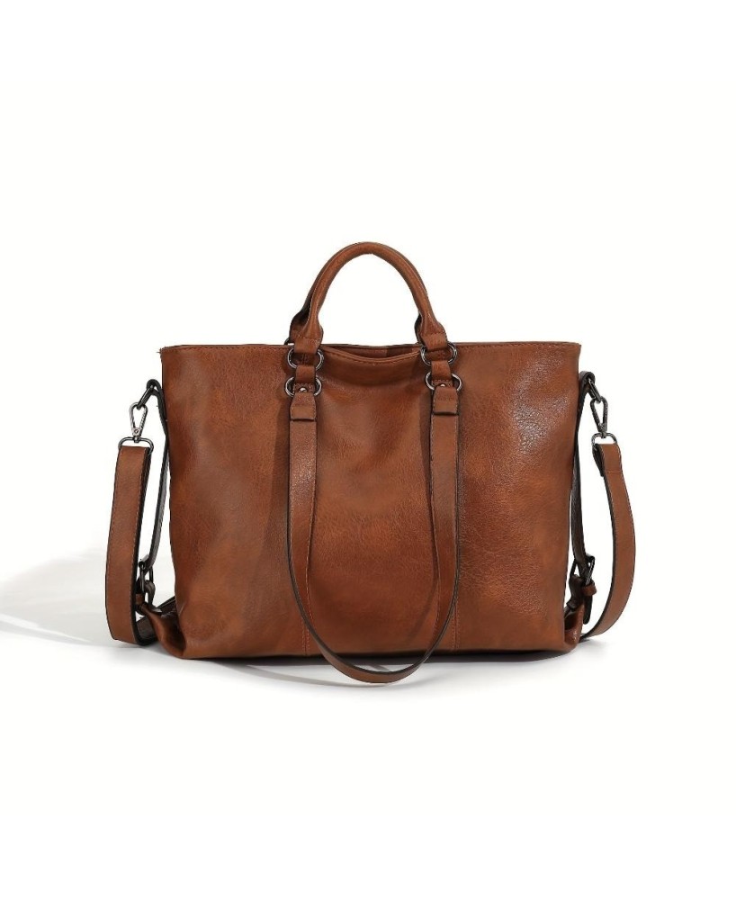 Charlotte’s Classic Elegance - Premium Faux Leather Tote Bag