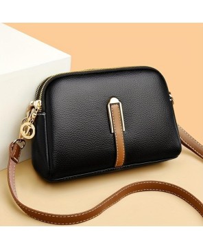 Mila Crossbody Bag - Vintage Leather with Litchi Texture