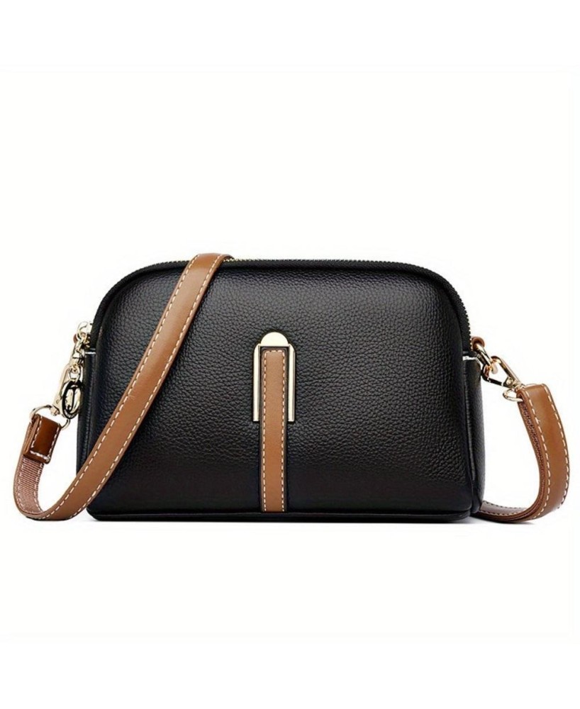 Mila Crossbody Bag - Vintage Leather with Litchi Texture