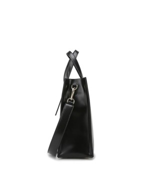 Sleek Leather Tote with Detachable Strap | Minimalist Chic