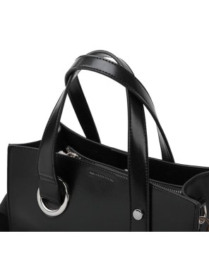 Sleek Leather Tote with Detachable Strap | Minimalist Chic