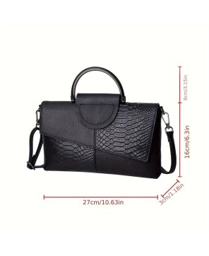 Celeste Crocodile-Pattern Crossbody Bag – Elegant & Timeless