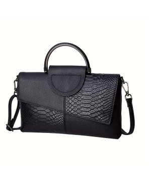 Celeste Crocodile-Pattern Crossbody Bag – Elegant & Timeless