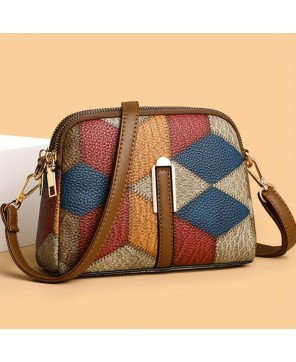 Luna Mini Crossbody Bag – Bold Patchwork Leather