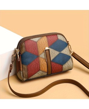 Luna Mini Crossbody Bag – Bold Patchwork Leather