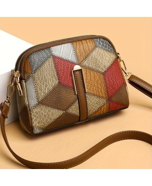 Luna Mini Crossbody Bag – Bold Patchwork Leather