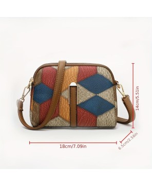 Luna Mini Crossbody Bag – Bold Patchwork Leather