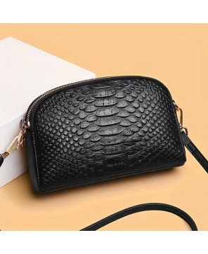 Isabella Mini Crossbody Bag – Elegant Croc Design