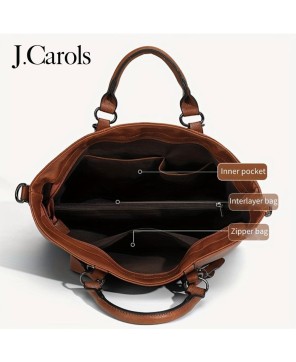 Charlotte’s Classic Elegance - Premium Faux Leather Tote Bag