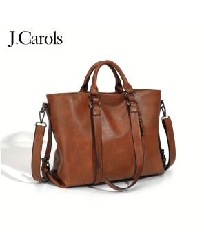 Charlotte’s Classic Elegance - Premium Faux Leather Tote Bag