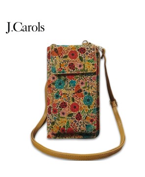 Lila Boho Floral Crossbody Wallet – Vegan Leather & Multi-Functional