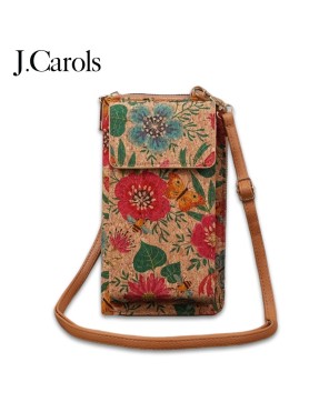 Lila Boho Floral Crossbody Wallet – Vegan Leather & Multi-Functional