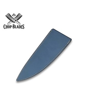 Handmade Carbon Steel Chef Knife with Wooden Handle & Leather Sheath