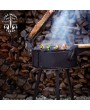 Portable Iron Grill with Side Boards – Compact & Durable for Outdoor G