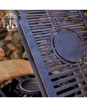 Portable Iron Grill with Side Boards and Accessories