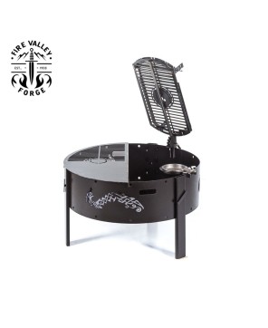 Iron Standing Grill – Durable, Functional, and Portable Outdoor Cookin