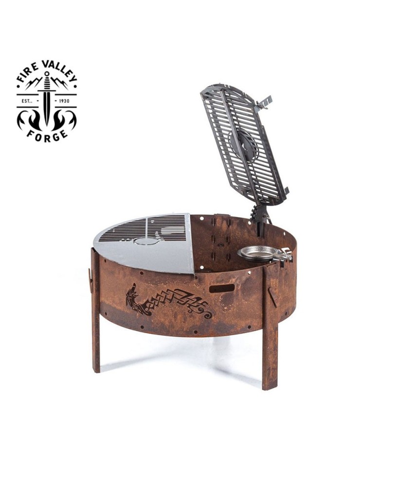 Iron Standing Grill – Durable, Functional, and Portable Outdoor Cookin