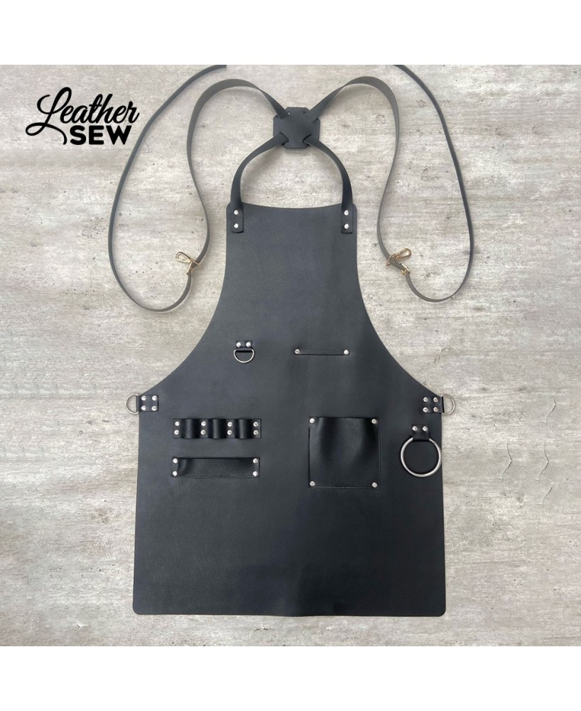 Handcrafted Leather Barber Apron | Personalized Professional Wear