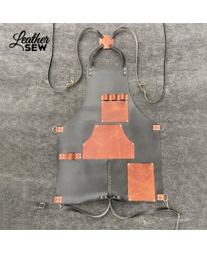 Personalized Split Leg Leather Apron | Professional Blacksmith