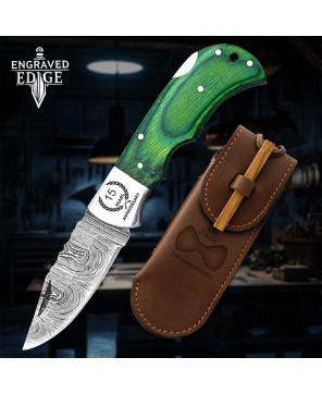 Handmade Damascus Steel Premium Quality Pocket Knife