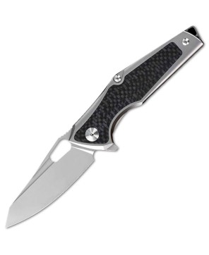 B07-ALBIR M390 Titanium & Carbon Fiber Flipper Knife