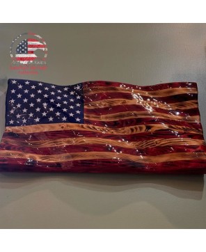 Handcrafted Wooden American Flag Wall Art – Patriotic Decor