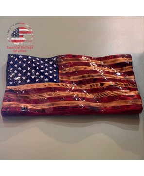 Handcrafted Wooden American Flag Wall Art – Patriotic Decor