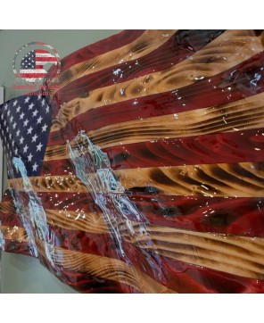 Handcrafted Wooden American Flag Wall Art – Patriotic Decor