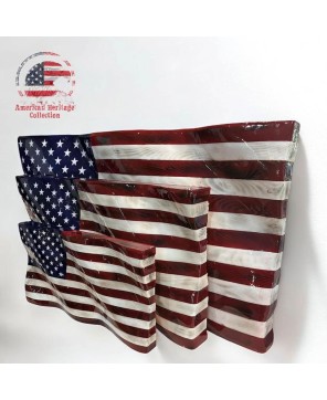 Handcrafted Wooden American Flag Art