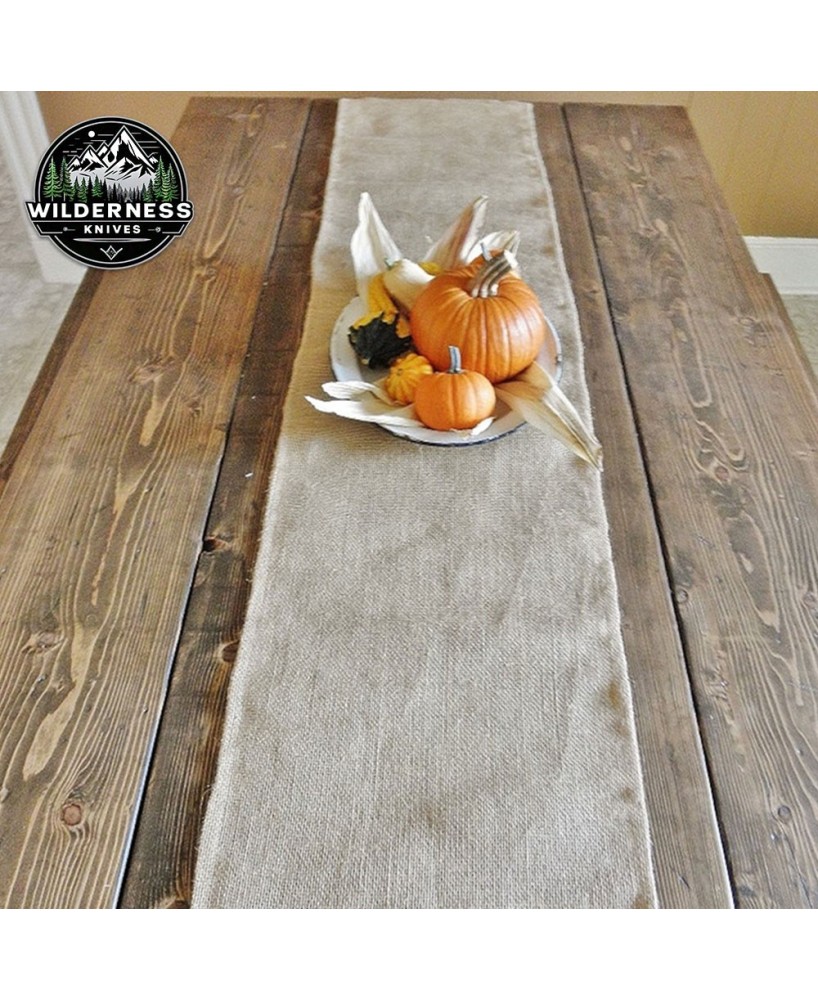 Reversible Burlap Table Runner for Rustic Decor