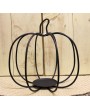 Rustic Metal Pumpkin Candle Holder – Perfect for Fall and Farmhouse
