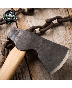 The Homesteader Forged Axe with Carbon Steel Blade and Hardwood Handle