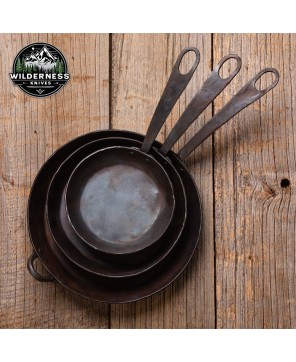 Forged Carbon Steel Skillet Set for Pro Chefs