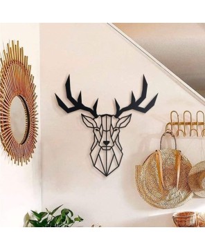 Large Black Metal Deer Head Wall Hanging Décor