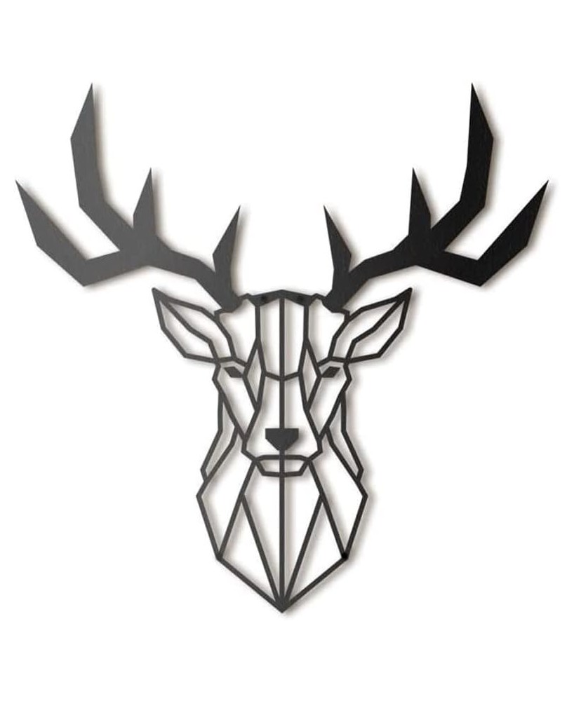 Large Black Metal Deer Head Wall Hanging Décor