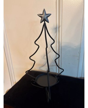 Wrought Iron Christmas Tree Candle Holder