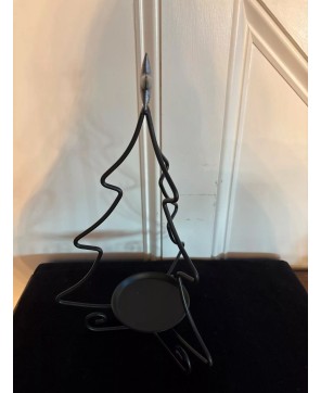 Wrought Iron Christmas Tree Candle Holder