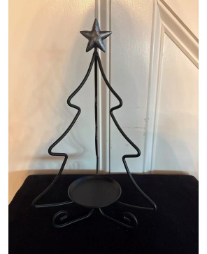 Wrought Iron Christmas Tree Candle Holder