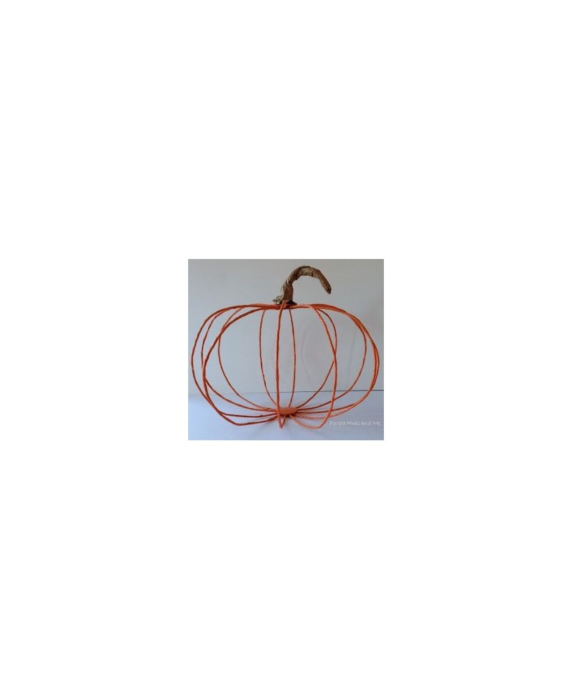 Wire Wrapped Pumpkin Decoration - Unique Fall Deco