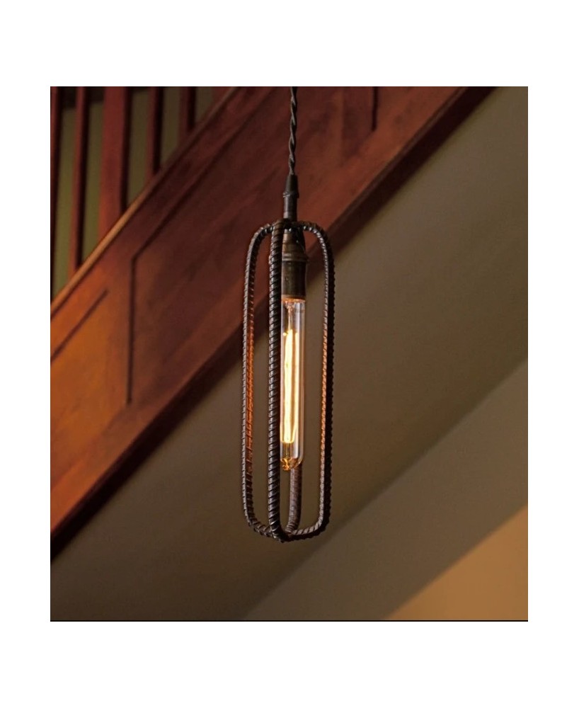 Handcrafted Industrial Rebar Pendant Light - Customizable