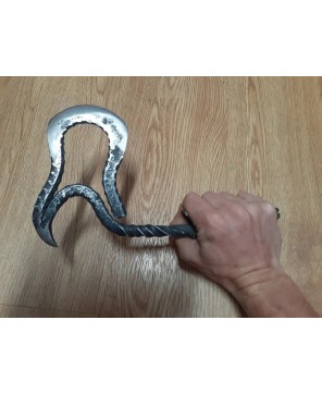 Hand Forged Rebar Apocalypse Axe - Custom Blade & Paracord Handle