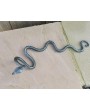 Handmade Rebar Snake Sculpture - Unique Metal Art
