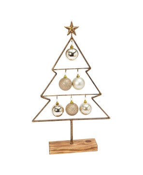 Goldtone Ornament-Accent Tabletop Tree