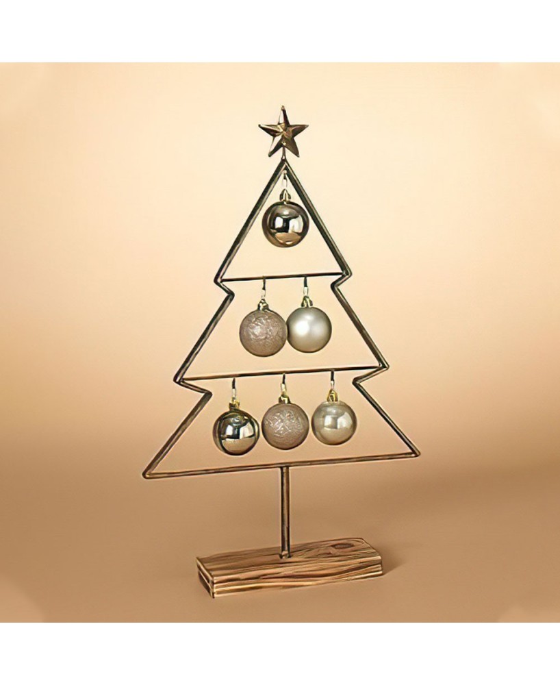 Goldtone Ornament-Accent Tabletop Tree