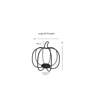 Wrought Iron 3D Pumpkin Decorations for Rustic Fall Home Décor