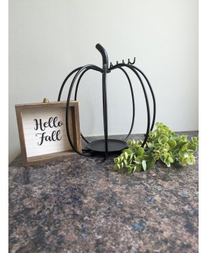 Wrought Iron 3D Pumpkin Decorations for Rustic Fall Home Décor