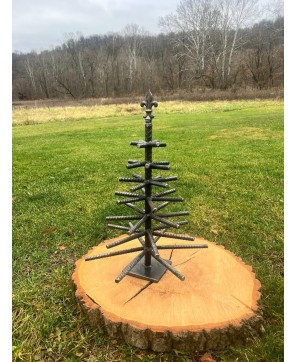 Handcrafted Rebar Christmas Tree