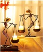 Retro Wrought Iron Candle Holders